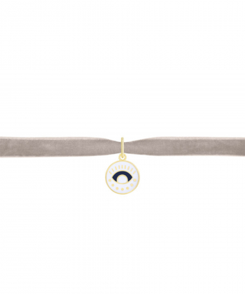 دستبند سینتا آویز دایره چشم افق سرمه ای درریس Doris کد P2528