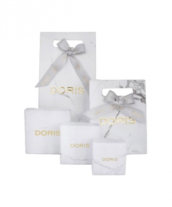 انگشتر رینگ فرشته نیکه با میناکاری سفید و ستاره درریس Doris کد P2104