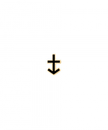 آویز میناکاری مشکی آذر درریس Doris کد P2954