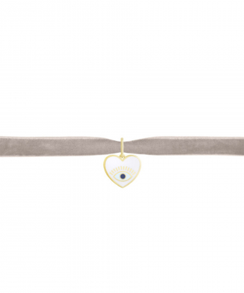 دستبند سینتا آویز قلب مالاکیو مژه دار درریس Doris کد P2540