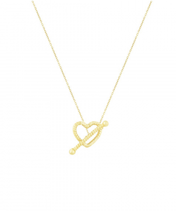 گردنبند قلب و محور پیچی درریس Doris کد P1897