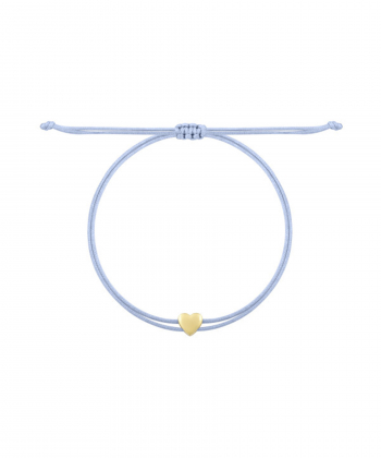 دستبند قلب توپر با نخ نیلی درریس Doris کد P1891