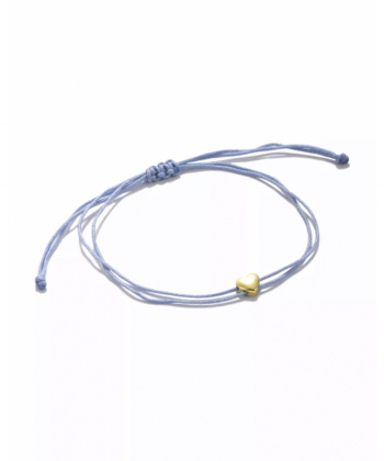 دستبند قلب توپر با نخ نیلی درریس Doris کد P1891