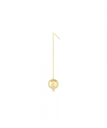 گوشواره تک لنگه بخیه ای انار سه بعدی تک لنگه درریس Doris کد P1783