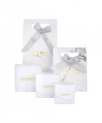 گردنبند تک نگین طلا سفید درریس Doris کد P2557