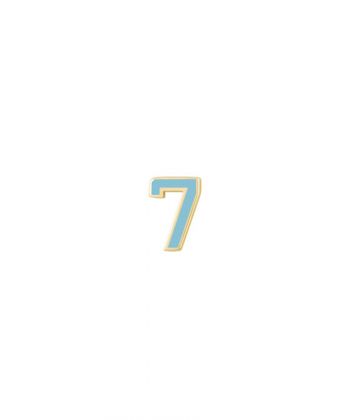 آویز میناکاری آبی عدد 7 درریس Doris کد P2724