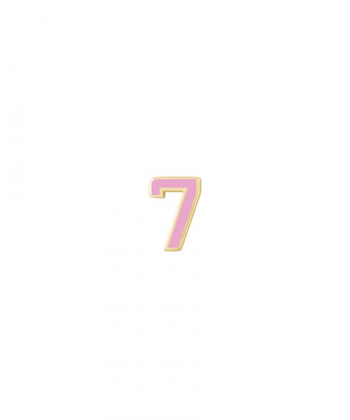 آویز میناکاری صورتی عدد 7 درریس Doris کد P2725