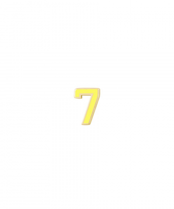 آویز میناکاری زرد عدد 7 درریس Doris کد P2726