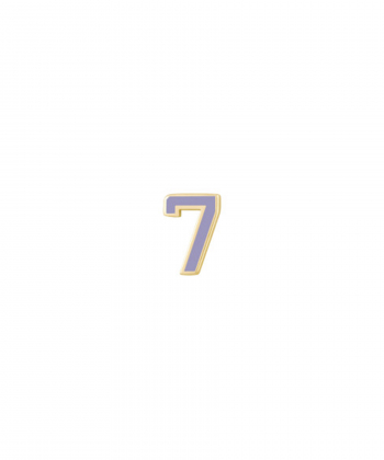 آویز میناکاری بنفش عدد 7 درریس Doris کد P2728