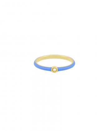 انگشتر blue lady با نگین دایره درریس Doris کد P2571