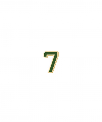 آویز میناکاری سبز عدد 7 درریس Doris کد P2730