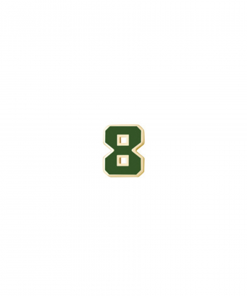 آویز میناکاری سبز عدد 8 درریس Doris کد P2736