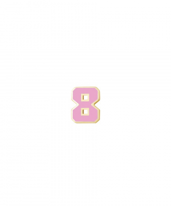 آویز میناکاری صورتی عدد 8 درریس Doris کد P2737