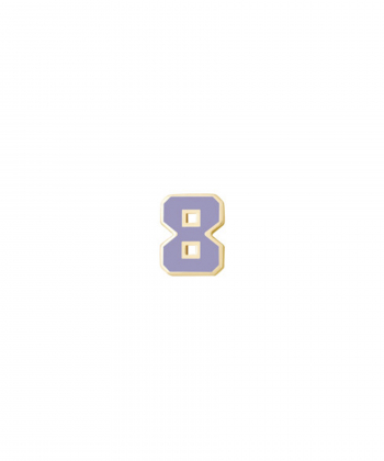 آویز میناکاری بنفش عدد 8 درریس Doris کد P2740