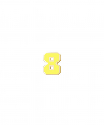 آویز میناکاری زرد عدد 8 درریس Doris کد P2741