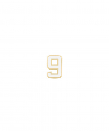 آویز میناکاری سفید عدد 9 درریس Doris کد P2747