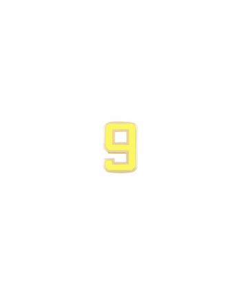 آویز میناکاری زرد عدد 9 درریس Doris کد P2748