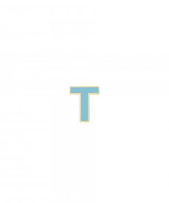 آویز میناکاری آبی پررنگ حرف T درریس Doris کد P2993