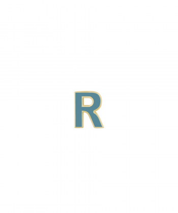 آویز میناکاری آبی پررنگ حرف R درریس Doris کد P2991