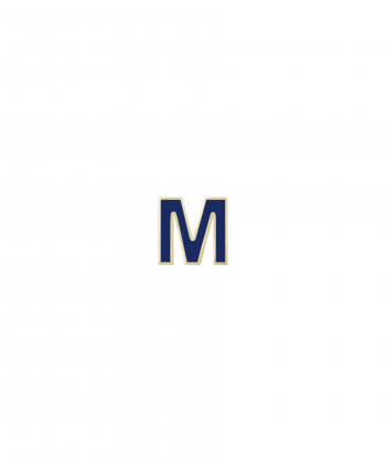 آویز میناکاری سرمه ای حرف M درریس Doris کد P2826