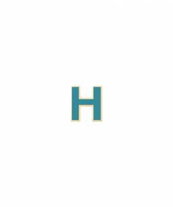 آویز میناکاری آبی پررنگ حرف H درریس Doris کد P2984