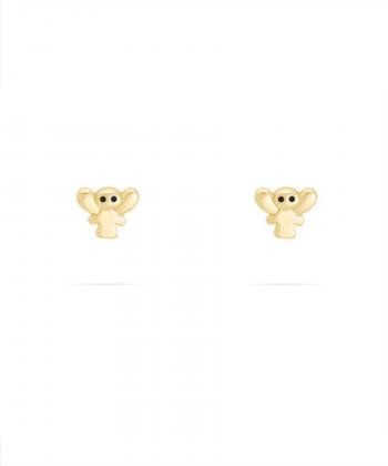 گوشواره فرشته نیکه با میناکاری سفید و قلب و نامه درریس Doris کد P2117