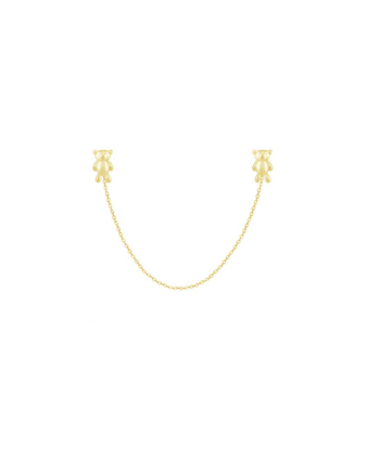 گوشواره تدی کوچک با زنجیر متصل درریس Doris کد P3179