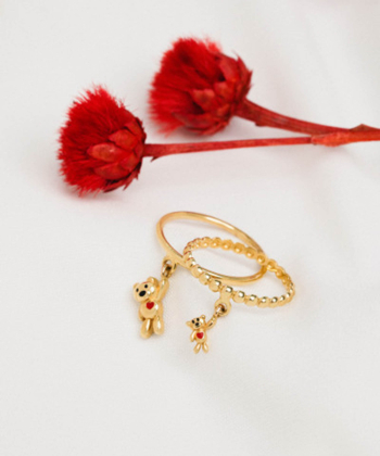 انگشتر آویزی ژوبین با رینگ مفتولی درریس Doris کد P3201