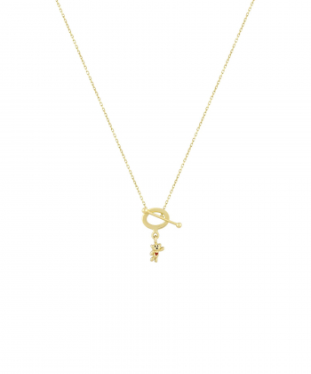 گردنبند حلقه و محور بیضی ژوبین کوچک درریس Doris کد P3242