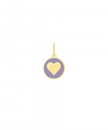 آویز قلب با میناکاری بنفش درریس Doris کد P2377