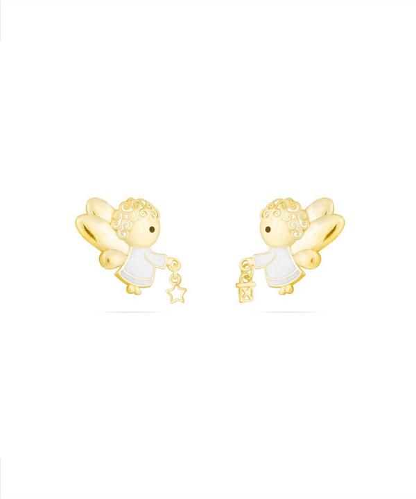 گوشواره فرشته جادو با ستاره و فانوس سحرآمیز درریس Doris کد P2151