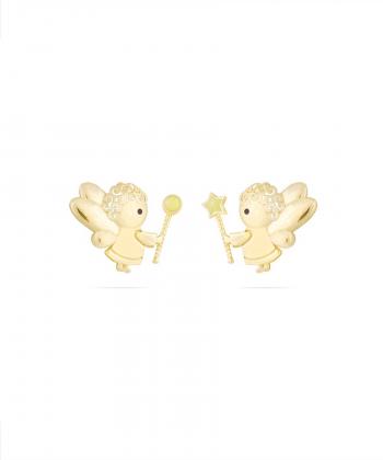 گوشواره فرشته جادو با چوبدستی سحرآمیز دایره و ستاره درریس Doris کد P2152