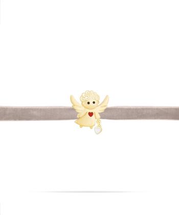 دستبند سینتا فرشته نیکه قلب قرمز و قلب درخشان درریس Doris کد P2153