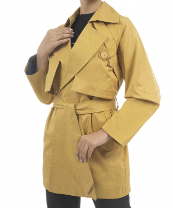 بارانی کوتاه زنانه پینکی مدل 1128