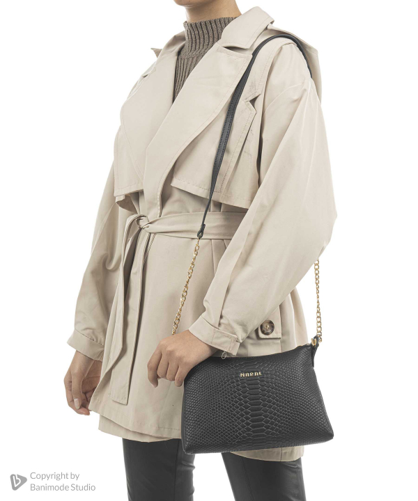 کیف دوشی چرم طبیعی زنانه مارال چرم Maral Leather مدل میترا