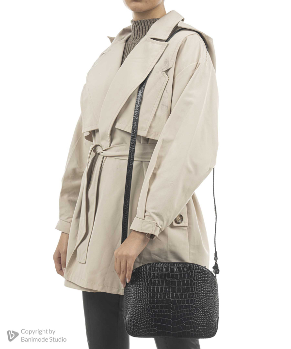 کیف دوشی چرم طبیعی زنانه مارال چرم Maral Leather مدل ستایش