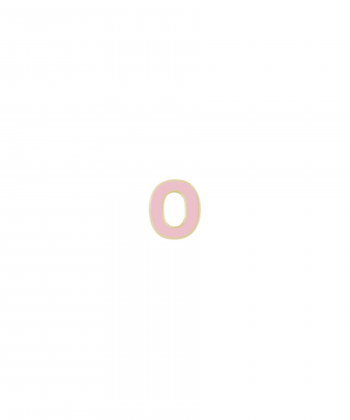 آویز میناکاری صورتی حرف O درریس Doris کد P2834