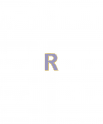 آویز میناکاری بنفش حرف R درریس Doris کد P2844