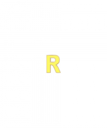 آویز میناکاری زرد حرف R درریس Doris کد P2845