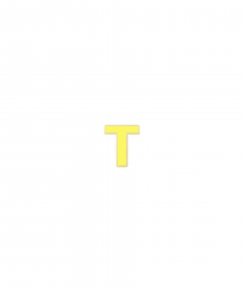 آویز میناکاری زرد حرف T درریس Doris کد P2854