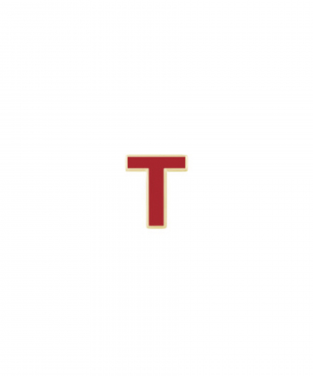 آویز میناکاری قرمز حرف T درریس Doris کد P2618