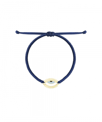 دستبند بافت سرمه ای چشم نیمه باز کورنلیا مژه دار درریس Doris کد P2356