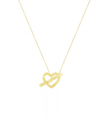 گردنبند قلب گوارسه با محور پیچی درریس Doris کد P3110