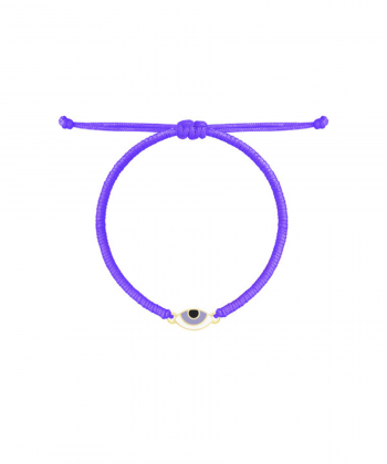 دستبند بافت بنفش چشم نیمه باز وینک درریس Doris کد P3131