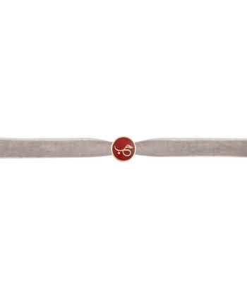 پلاک حب با مینا کاری قرمز درریس Doris کد P1951