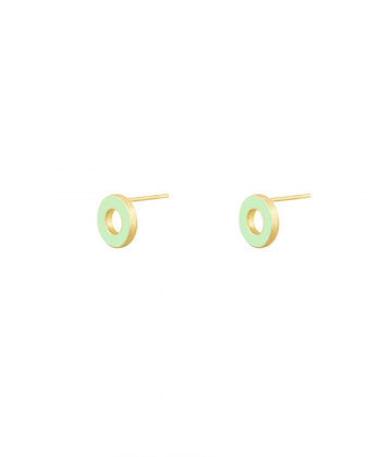 گوشواره لیندو دایره با میناکاری مینت درریس Doris کد P3439