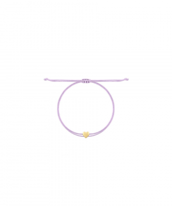 دستبند با قلب توپر با نخ یاسی درریس Doris کد P2409