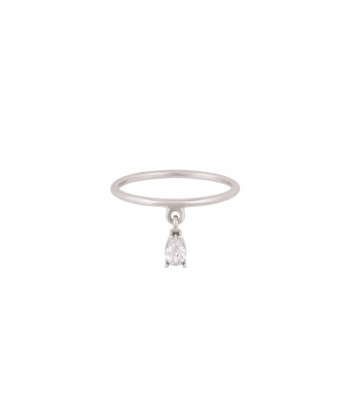 انگشتر درخشش اشکی سفید درریس Doris کد P2276