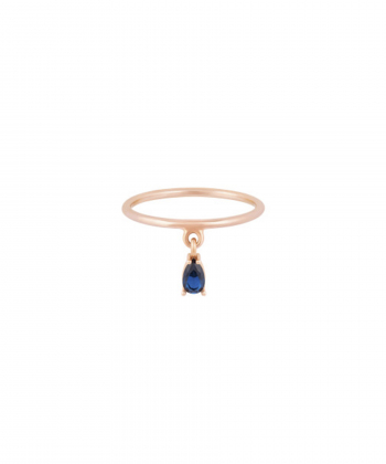 انگشتر کرانه اشکی رزگلد درریس Doris کد P2265