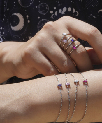 دستبند زنجیری ساکورا سفید درریس Doris کد P2248